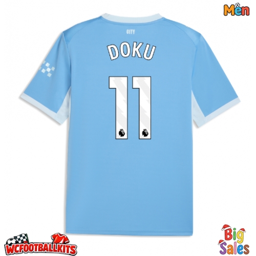 Manchester City Jeremy Doku #11 Replica Home Stadium Shirt 2026-27 Short Sleeve